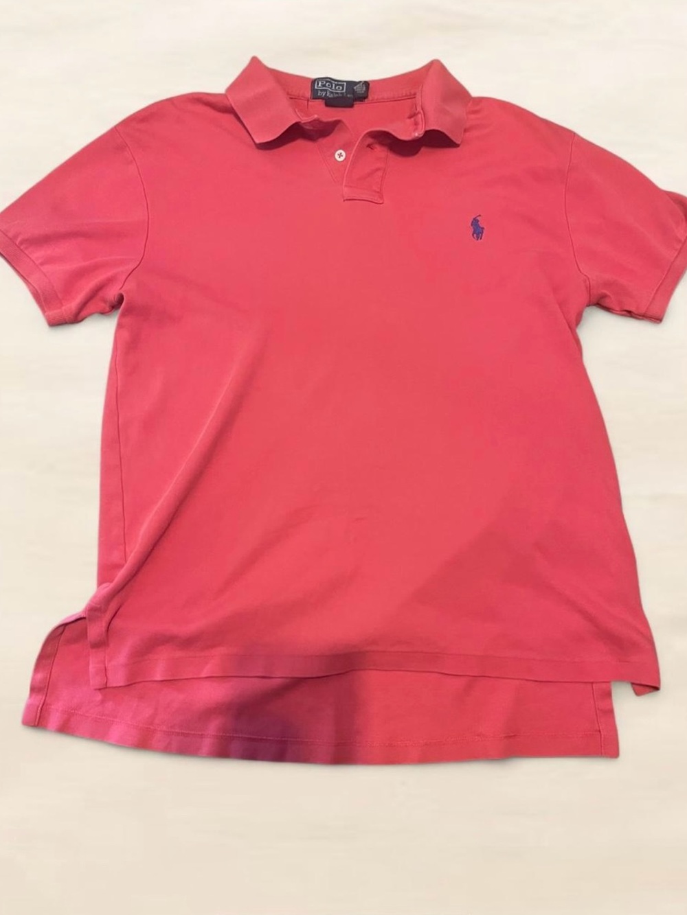 Polo Ralph Lauren Coral Pink Custom Fit Polo Shirt Size M